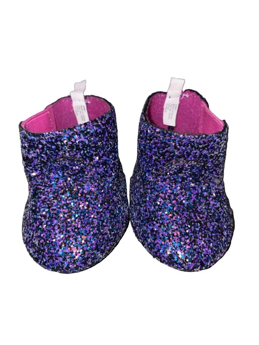 Build A Bear Pink Purple Multicolor Glitter Honey High Heel Boots Shoes 2022